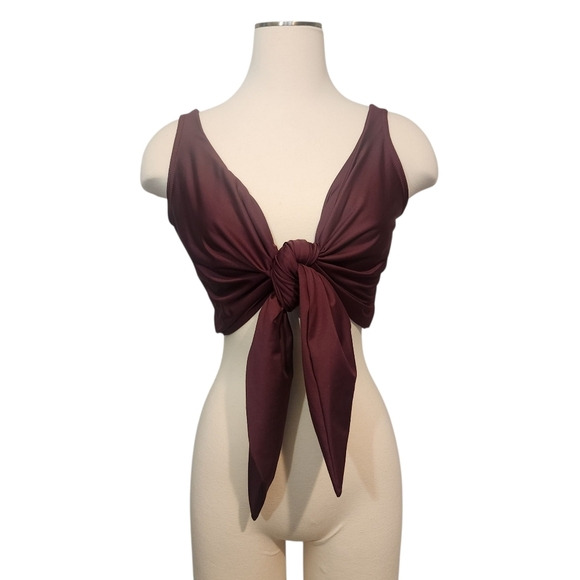 EUC HACKWITH DESIGN HOUSE REVERSIBLE SWIM TOP SZ L - Picture 7 of 13